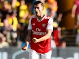 Dani Ceballos in action during the Premier League game between Watford and Arsenal on September 15, 2019