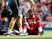 Divock Origi goes down injured during the Premier League game between Liverpool and Newcastle United on September 14, 2019