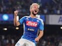Dries Mertens celebrates scoring for Napoli on September 14, 2019