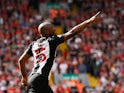 Jetro Willems scores during the Premier League game between Liverpool and Newcastle United on September 14, 2019