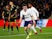 England U21's Phil Foden celebrates scoring their first goal on September 9, 2019