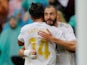 Real Madrid forward Karim Benzema celebrates scoring against Levante in La Liga on September 14, 2019