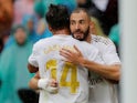 Real Madrid forward Karim Benzema celebrates scoring against Levante in La Liga on September 14, 2019