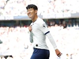 Son Heung-min celebrates scoring for Spurs on September 14, 2019