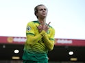 Todd Cantwell celebrates scoring during the Premier League game between Norwich City and Manchester City on September 14, 2019