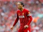 Virgil van Dijk in action during the Premier League game between Liverpool and Newcastle United on September 14, 2019