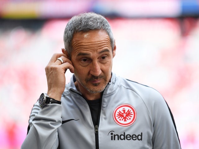Adi Hutter in charge of Eintracht Frankfurt on May 18, 2019