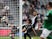 Newcastle United's Fabian Schar clears the ball off the line against Brighton on September 21, 2019