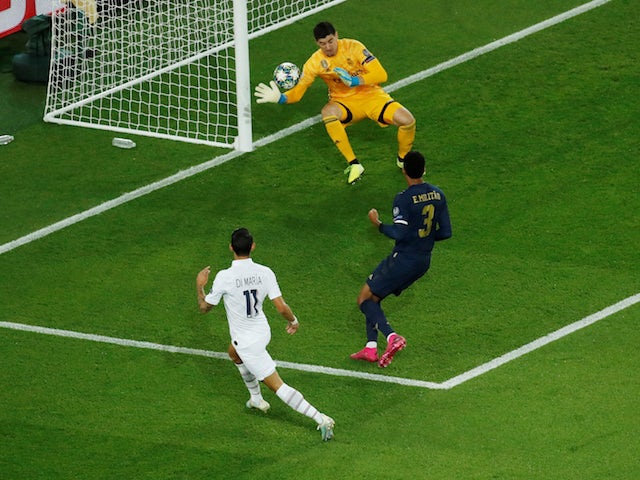 Paris Saint-Germain's Angel Di Maria scores against Real Madrid in the Champions League on September 18, 2019