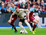 Manchester United's Scott McTominay in action with West Ham United's Declan Rice in the Premier League on September 22, 2019