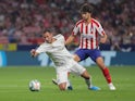 Real Madrid's Eden Hazard in action with Atletico Madrid's Joao Felix in La Liga on September 28, 2019