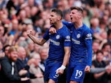 Jorginho celebrates scoring for Chelsea against Brighton & Hove Albion in the Premier League on September 28, 2019.