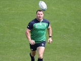 Cian Healy during the captain's run on March 27, 2019