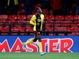 Watford's Danny Welbeck celebrates scoring their first goal against Swansea City on September 24, 2019