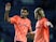 Everton's Tom Davies and Dominic Calvert-Lewin wave to fans at the end of the match against Sheffield Wednesday on September 24, 2019