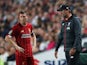 Liverpool manager Juergen Klopp and Liverpool's James Milner on September 25, 2019