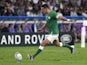 Ireland's Johnny Sexton converts a try at the Rugby World Cup on September 22, 2019