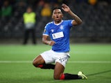 Alfredo Morelos in action for Rangers on October 3, 2019