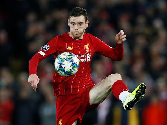 Andrew Robertson in action for Liverpool on October 2, 2019