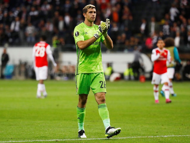 Emiliano Martinez in action for Arsenal on September 19, 2019