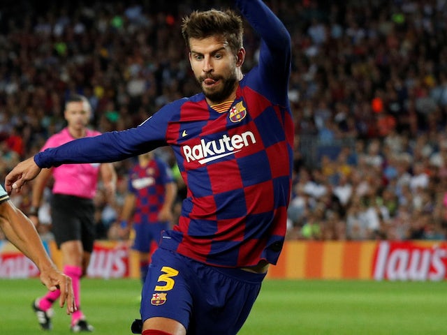 Gerard Pique in action for Barcelona on October 2, 2019