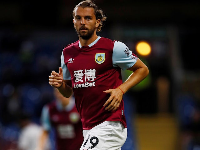 Jay Rodriguez in action for Burnley in pre-season on July 30, 2019