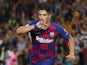 Luis Suarez celebrates scoring for Barcelona on October 2, 2019