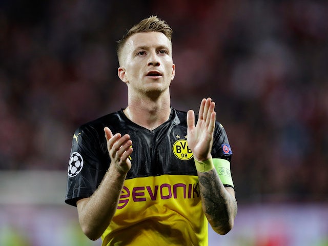 Marco Reus in action for Borussia Dortmund on October 2, 2019