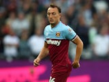 Mark Noble in action for West Ham United on October 5, 2019