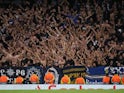 General view of GNK Dinamo Zagreb fans during the match against Manchester City on October 1, 2019