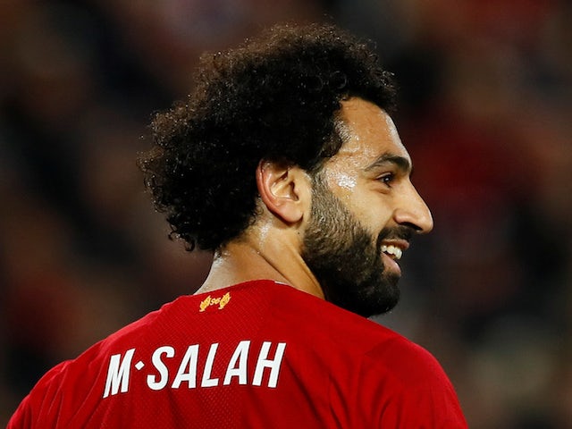 Liverpool's Mohamed Salah in action against Red Bull Salzburg on October 2, 2019
