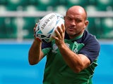 Rory Best during an Ireland training session on October 3, 2019