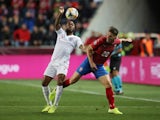 England's Raheem Sterling in action with Czech Republic's Lukas Masopust in their Euro 2020 qualifier on October 11, 2019