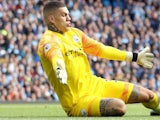 Ederson in action for Manchester City on October 6, 2019