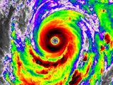 Typhoon Hagibis in action on October 9, 2019