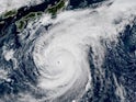 Typhoon Hagibis in action on October 10, 2019