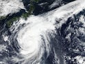 Typhoon Hagibis in action on October 12, 2019