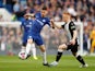 Jorginho and Matty Longstaff in action during the Premier League game between Chelsea and Newcastle United on October 19, 2019