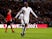 England's Eddie Nketiah celebrates scoring their fifth goal to complete his hat-trick on October 15, 2019