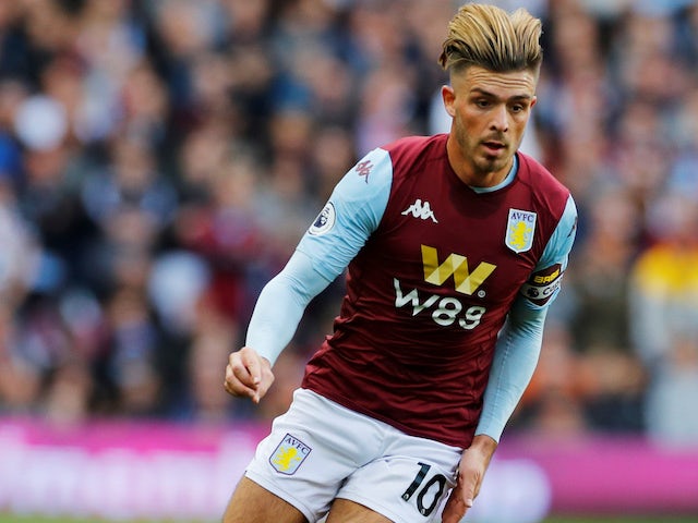 Jack Grealish in action for Aston Villa on October 19, 2019