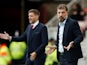 Middlesbrough manager Jonathan Woodgate and West Bromwich Albion manager Slaven Bilic on October 19, 2019