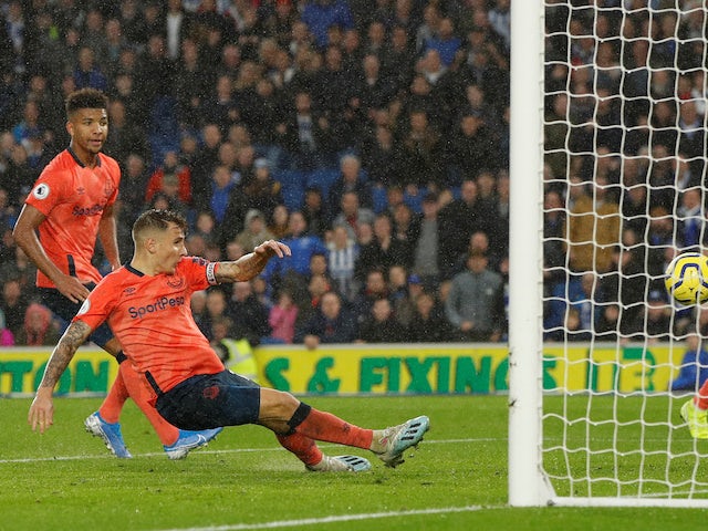 Late Lucas Digne own goal gifts Brighton win over Everton