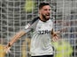 Graeme Shinnie celebrates scoring for Derby County on October 23, 2019