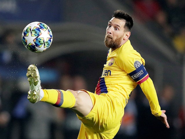 Messi makes Champions League history as Barca scrape past Slavia Prague