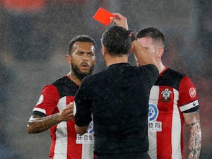 Ryan Bertrand sees red for Southampton on October 25, 2019
