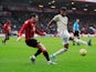 Manchester United's Marcus Rashford in action with Bournemouth's Adam Smith in the Premier League on November 2, 2019