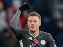 Leicester City's Jamie Vardy celebrates scoring their second goal against Crystal Palace on November 3, 2019