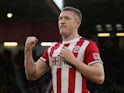 Sheffield United's John Lundstram celebrates scoring their first goal on November 2, 2019