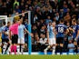 Manchester City's Phil Foden is shown a red card by referee Orel Grinfeld on October 22, 2019