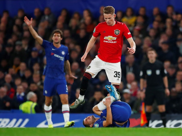 Manchester United's Scott McTominay in action against Chelsea in the EFL Cup on October 30, 2019